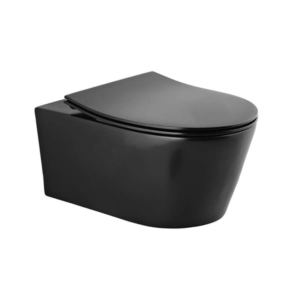 Λεκάνη κρεμαστή Urb.y 52 cm Rimflush Black Matt 140044264